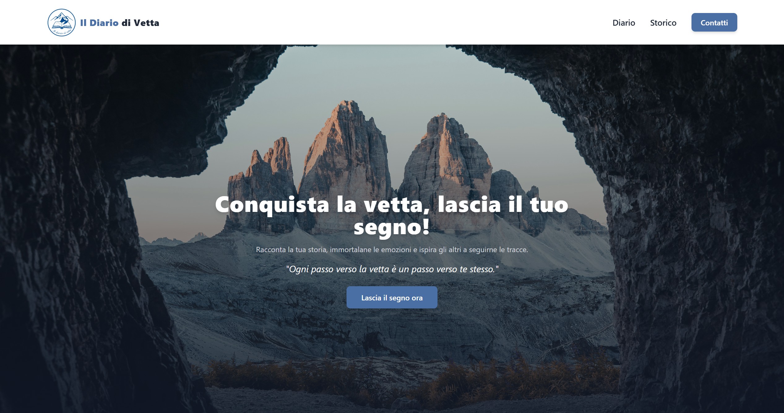 Screenshot del blog Il Diario di Vetta